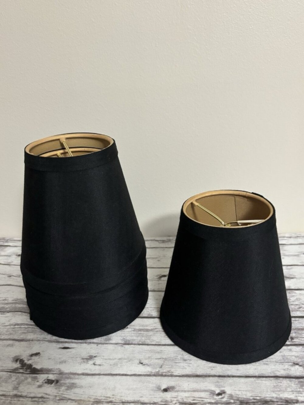 Vintage ONE Fabric Chandelier Shades Black Lamp - Clip On